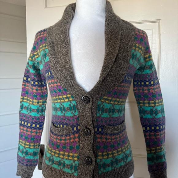 Madewell Wallace Colorful Shawl Collar Cardigan Merino Wool XS - Picture 7 of 13